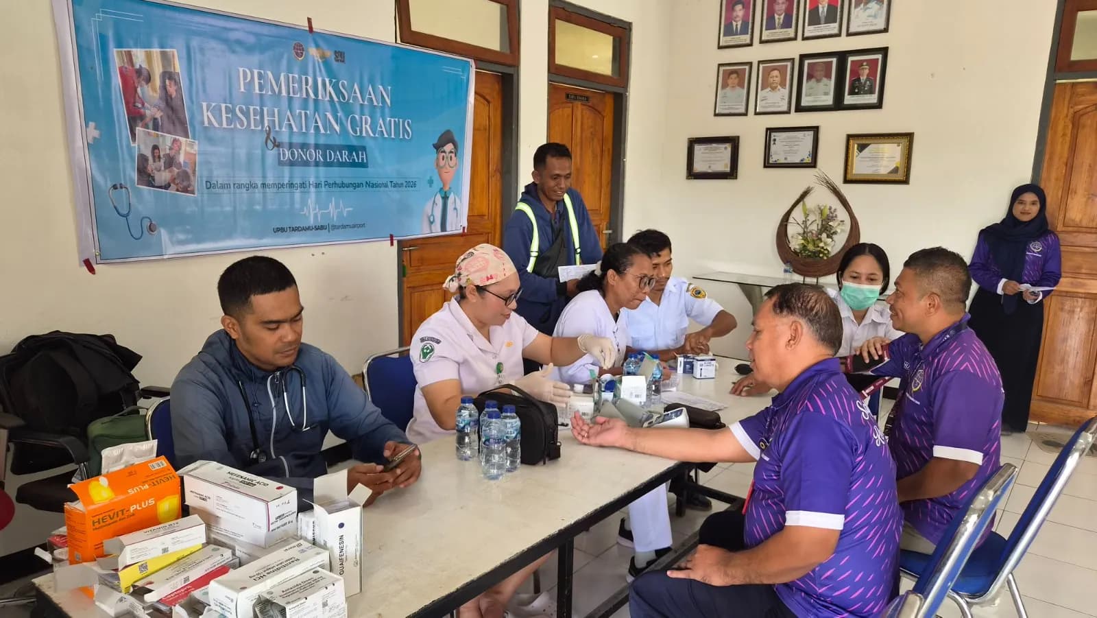 MERASA SEHAT BELUM TENTU BEBAS RISIKO PENYAKIT, UPBU TARDAMU–SABU GELAR CEK KESEHATAN GRATIS DALAM RANGKA HARHUBNAS 2026